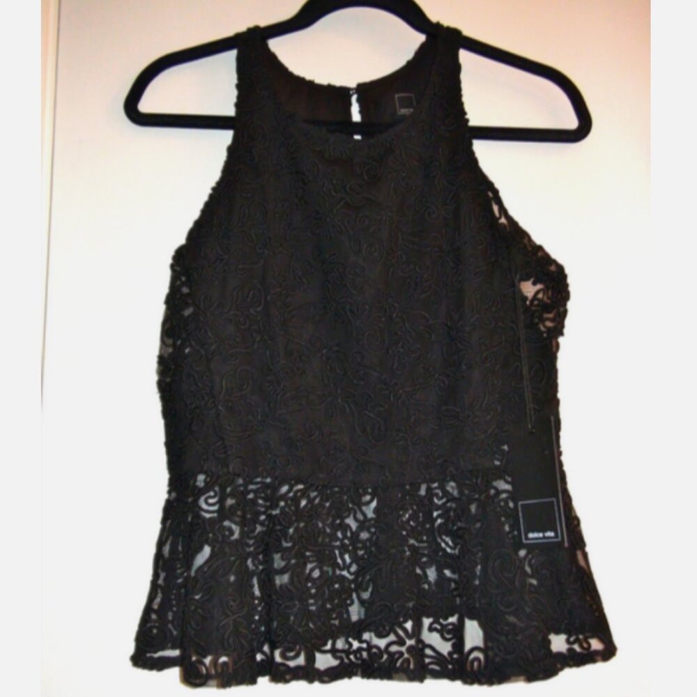 Dolce Vita Embroidered Peplum Top